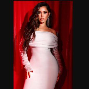 Take Me On A Dinner Date Dress - Off White